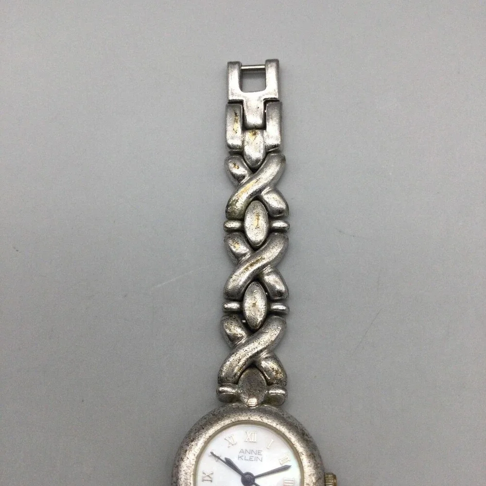 Vintage Anne Klein Womens Watch 22mm Sterling Silver 925 New Battery 5.25